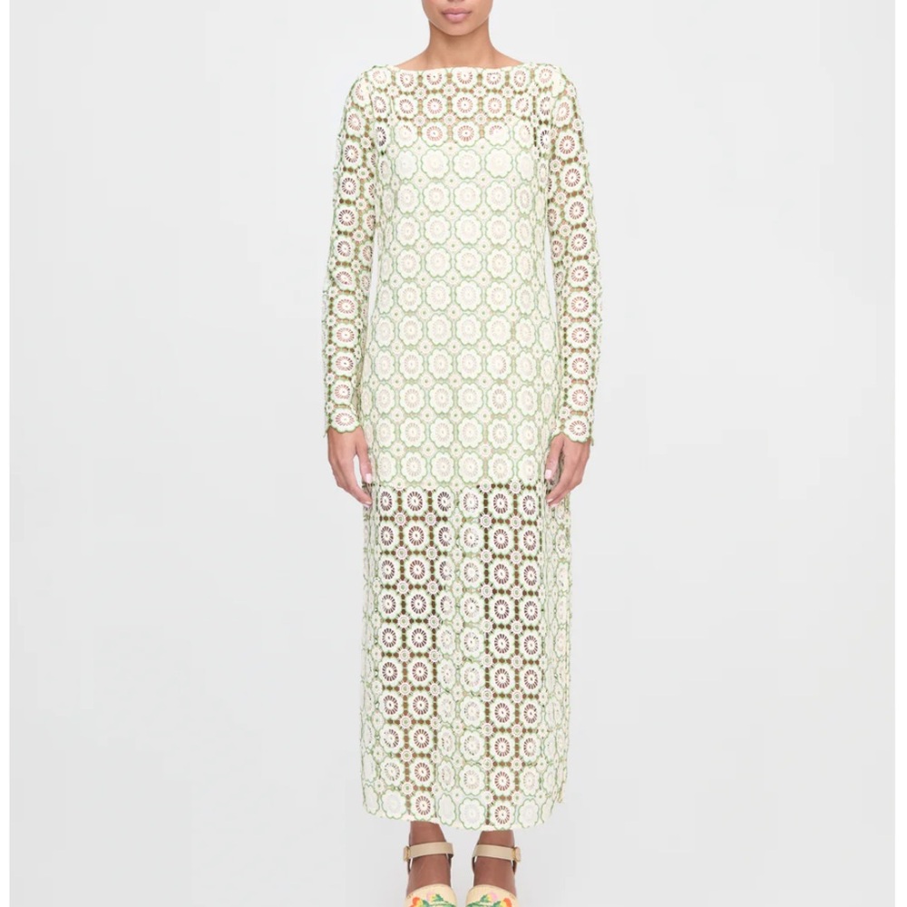NWT Hill House Eliza Dress Green Dahlia Lace sz XS